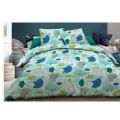 Bedset and quiltcoverset « GINKGO» blanket, Bath- and floorcarpets, Terry towels, coverlet, dish cloth, beachbag, quelt cover, apron